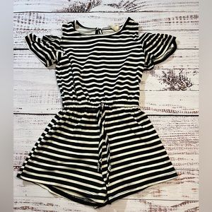 Girls Btween size 7 black and white romper